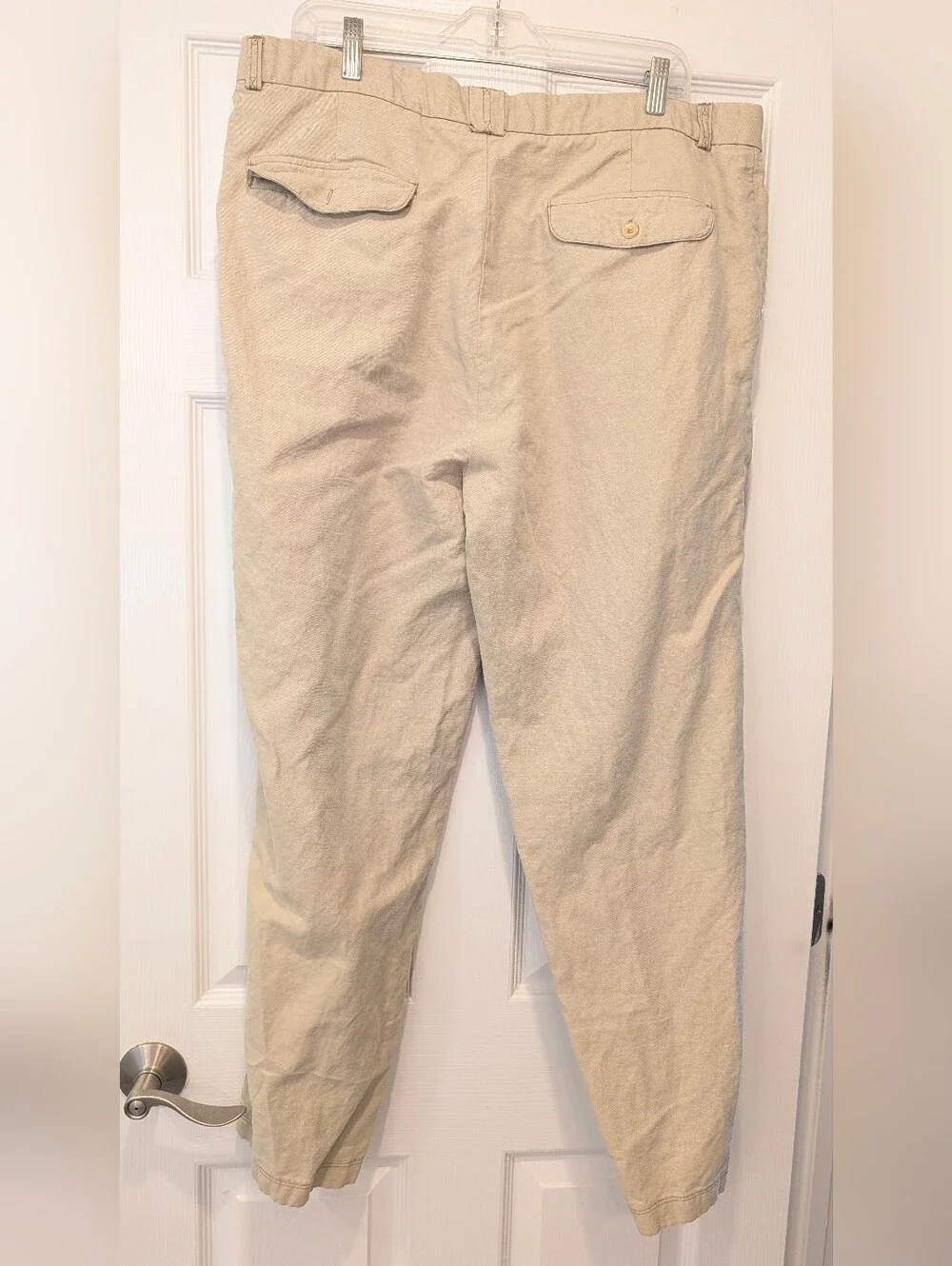 Tommy Bahama Relax Fit Linen Blend Pants Beige Coastal Resort Men Size 40 Beach
